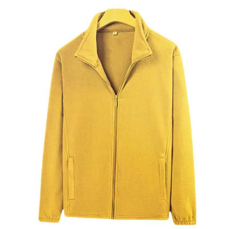 Spring Autumn Mens Fleece Jacket    Stand Collar Softshell Outwear Thermal Warm Coat