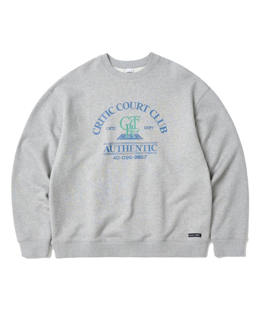 CRITIC Symbol Court Sweatshirt Melange Gray