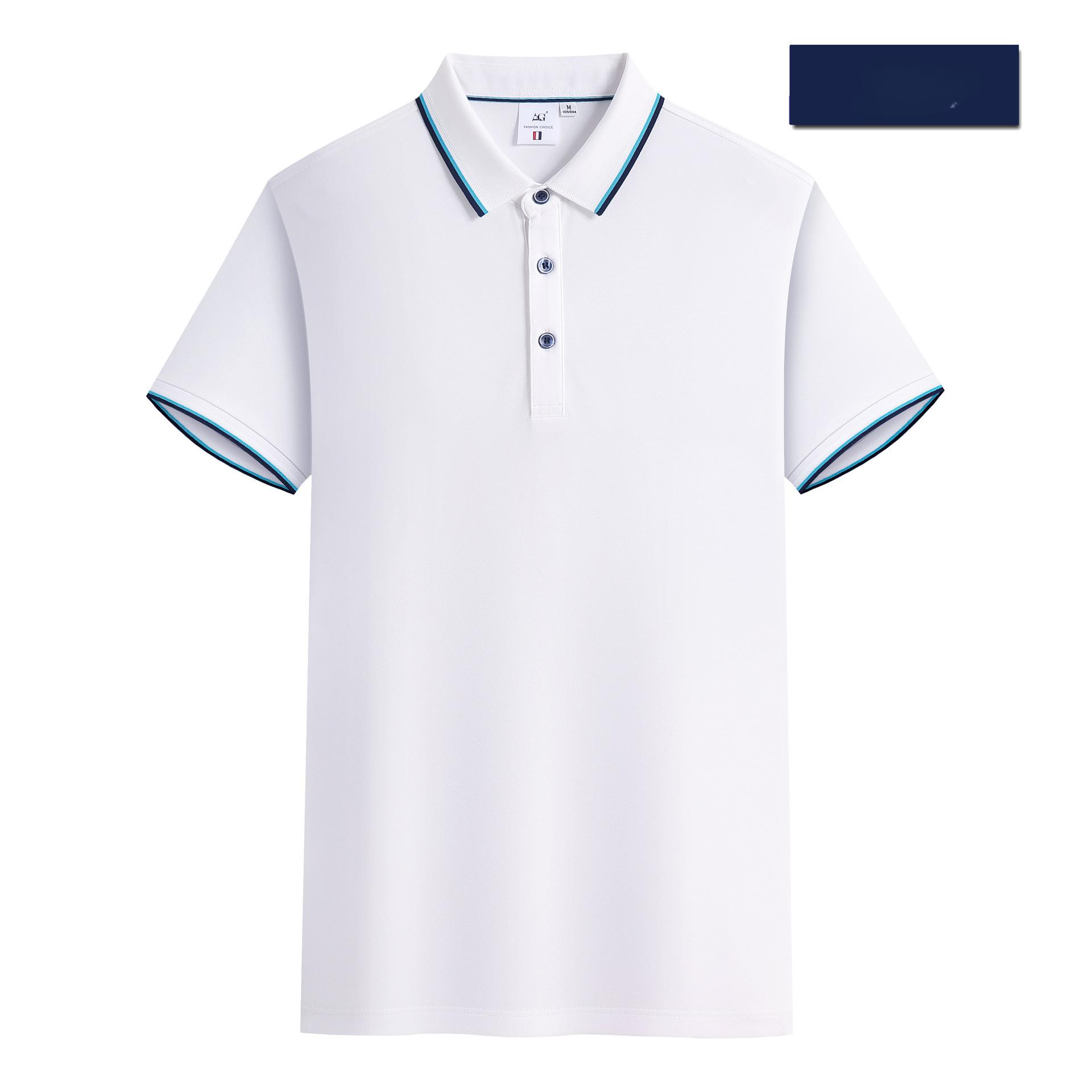 Korte Mouw T-shirt Heren Poloshirt Simpel T-shirt Zomer Revers Halve Mouw Effen Kleur Top Dunne T-shirt Heren XXXL white