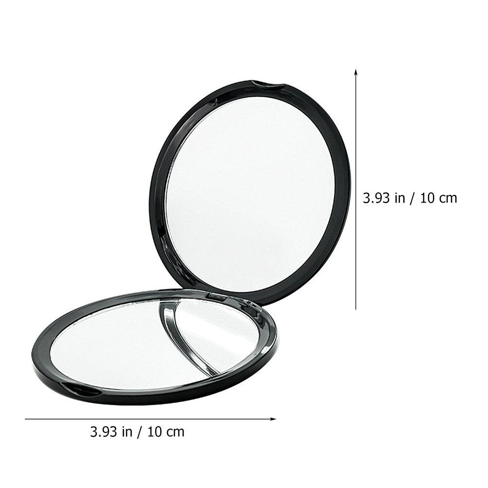 10X Magnification Portable Folding Mirror Smooth Grip Compact Travel Makeup Mirror for Ladies Daily Use