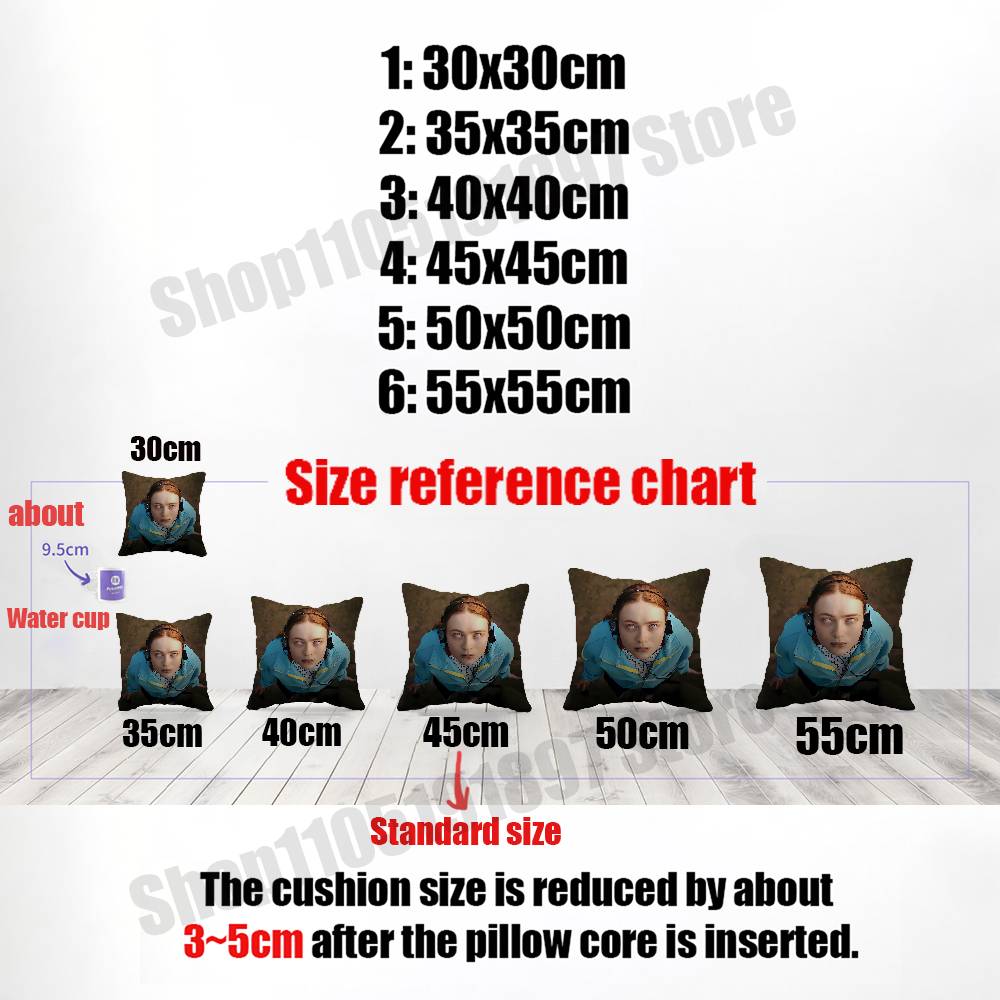 American Actress S-Sadie Sink Throw Pillow Case For 45*45Cm 40Cm 30Cm 50Cm 55Cm Square Home Pillowcase Case