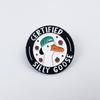 Quirky Goose Cartoon Brooch with English Quote – Cute Animal Alloy Badge for Clothing or Backpack