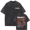 Washed Vintage Rapper Duki ADA Tour  T Shirt Mens Hip Hop Oversized Short Sleeve Tshirt Men Fashion High Quality Streetwear