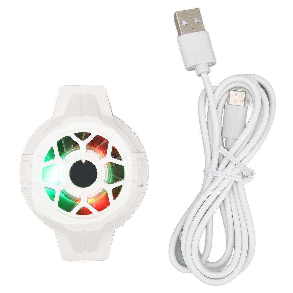 P10 Mobile Phone Semiconductor Cooler RGB Retractable Back Clip Heatsink for Live Streaming Vlogging Mobile GamingWhite