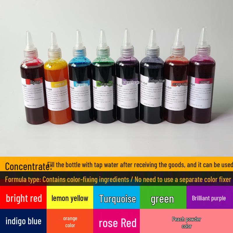 

9-Color Eco-Friendly DIY Tie-Dye Kit with Cold Dye 250ML Pigment Bottles 125ML Spout Bottle