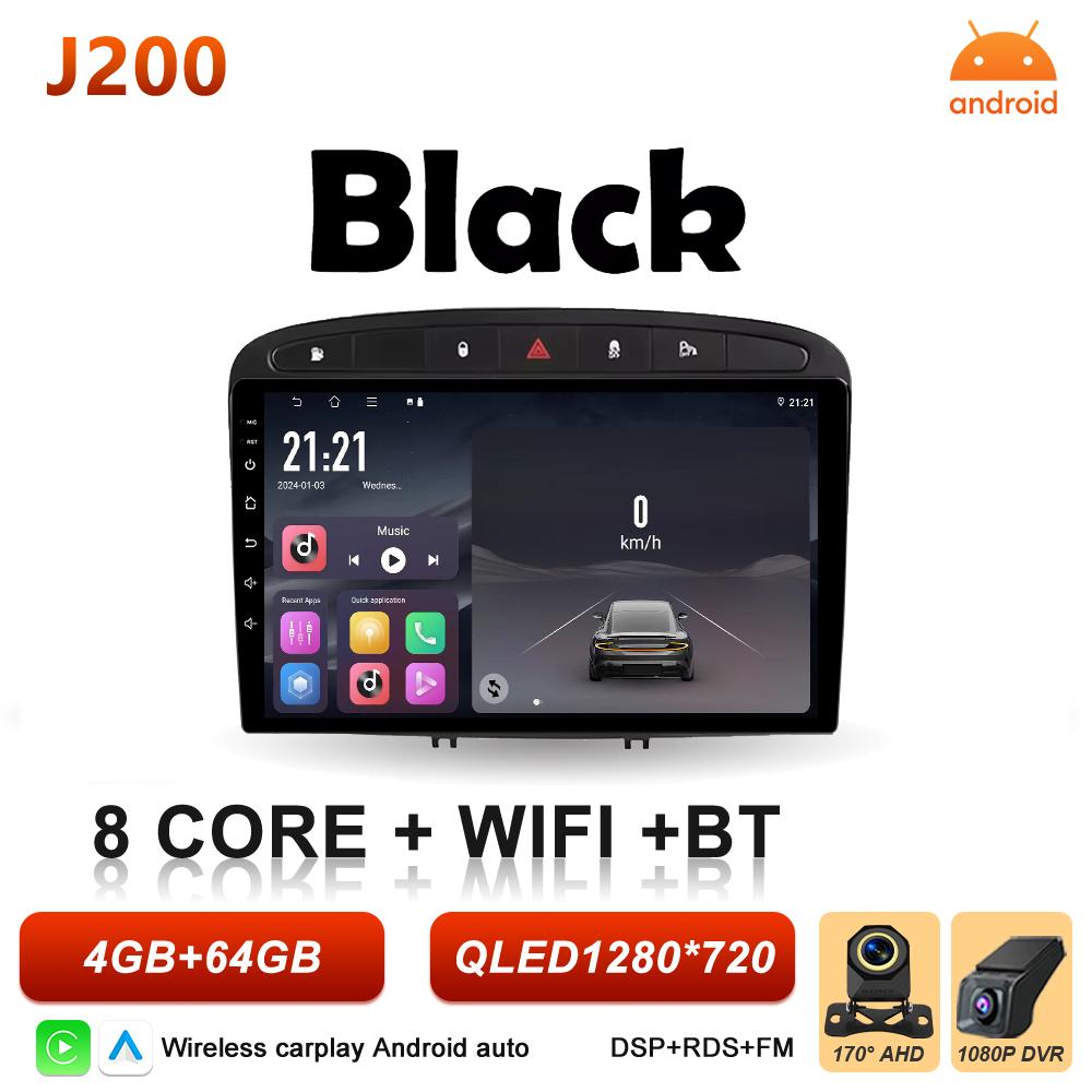 Android 16 Carplay For Peugeot 308 308SW 408 2007 2008 2009 2010 2011 - 2020 Multimedia Player Bluetooth DVD 2k Touch Screen 5G