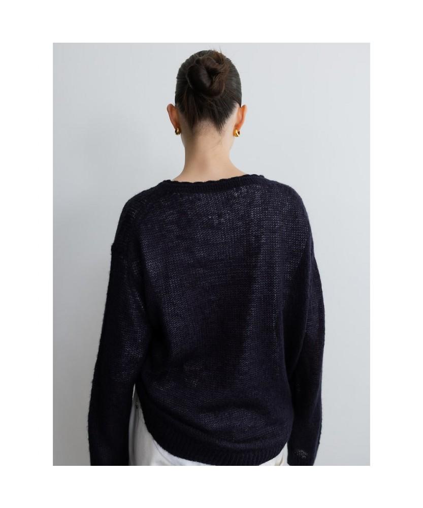 Diaepeocheo Loosely V Neck Knit Navy (Ta5751A08R)