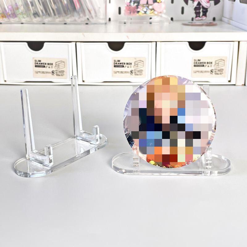 10-50PCS Acrylic Clear Display Stand Easel Holder Multi-Functional Display Rack For Plate Card Coin Home Exhibition Stand