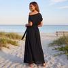 Abito da Donna Casual e alla Moda in Chiffon, Gonna Lunga