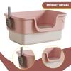 Cat Litter Box for Indoor Cats High Sided Pet Supplies Toilet, Low Entry Kitten