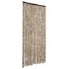 VidaXL Rideau Anti-mouches, Store Anti-insectes avec Crochet, Rideau de Porte Longueur et Largeur Réglables, Beige et Marron 377389