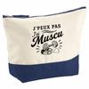 Large Format Pouch I Can't I Have Gym I Can't Minimalist | Two-tone Cotton 5 L 33 × 23 Cm Metal Zip | Toiletry Bag