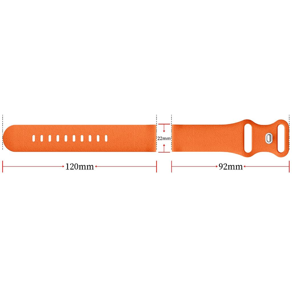 22mm Silicone Watch Band for Huawei Watch GT 6 46mm/GT 5 46mm/GT 5 Pro 46mm Litchi Texture Strap with Butterfly Buckle