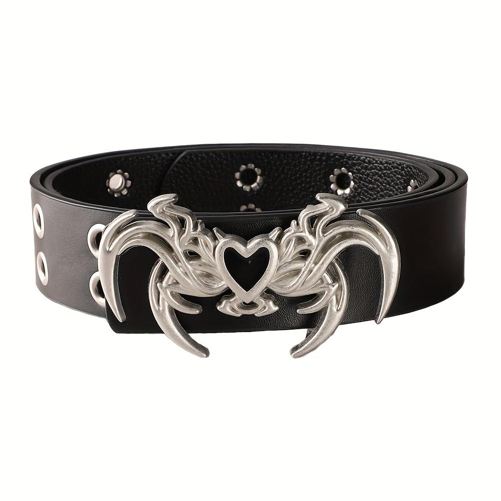 Fashion Women's Belt Retro Gothic Punk Style Personalized Irregular Buckle Belt Casual PU Leather Belt Y2k Belts For Men Women
