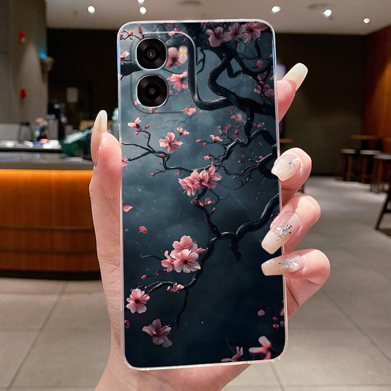 Custodia Per OPPO A6X 4G A6 Fiore Farfalla Cover Protettiva OPPOA6X 5G CPH2823 CPH2819 Trasparente Morbido Silicone TPU Copri Telefono