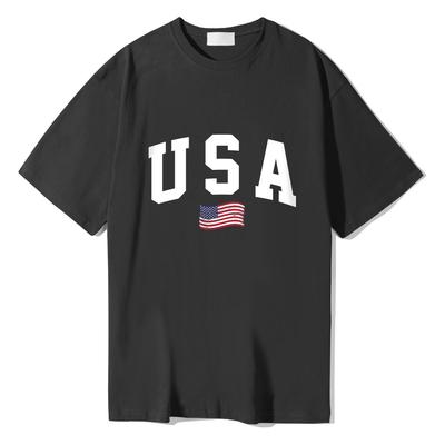 YDA Usa Logo Oversized Short Sleeve T-Shirt_Ltss019Bk