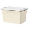 Extra Large Cream Storage Box for Books, Clothes, Quilts - Household Organization