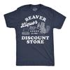 Mens Funny T Shirts Beaver Liquor Discount Store Sarcastic Adult Joke Graphic