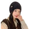 Korean Version of Autumn and Winter New Hat for Women Fashion Color Knitted Wool Hat for Winter Windproof and Warm Student Pullover Hat Trend