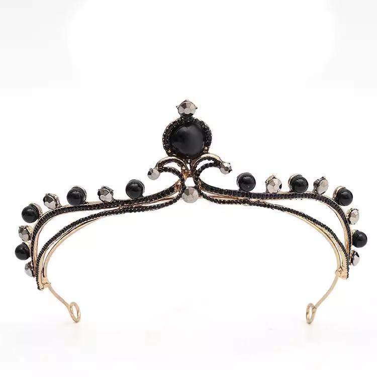 Baroque Crown Queen Pearl Hairpin 18th Birthday Bride Tiara Wedding Dress Crown Princess Crown Headband