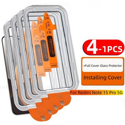4/3/2/1 peças Para Redmi Note 15 Pro 5G Vidro Redmi Note 15 Pro Vidro Temperado Protetor de Tela Sem Poeira Xiaomi Redmi Note 15 Pro