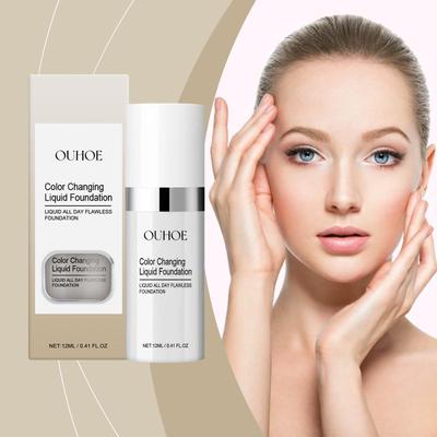 OUHOE Color-Changing Moisturizing Foundation: Lightweight, Natural Base for a Smooth, Clear Skin Texture.