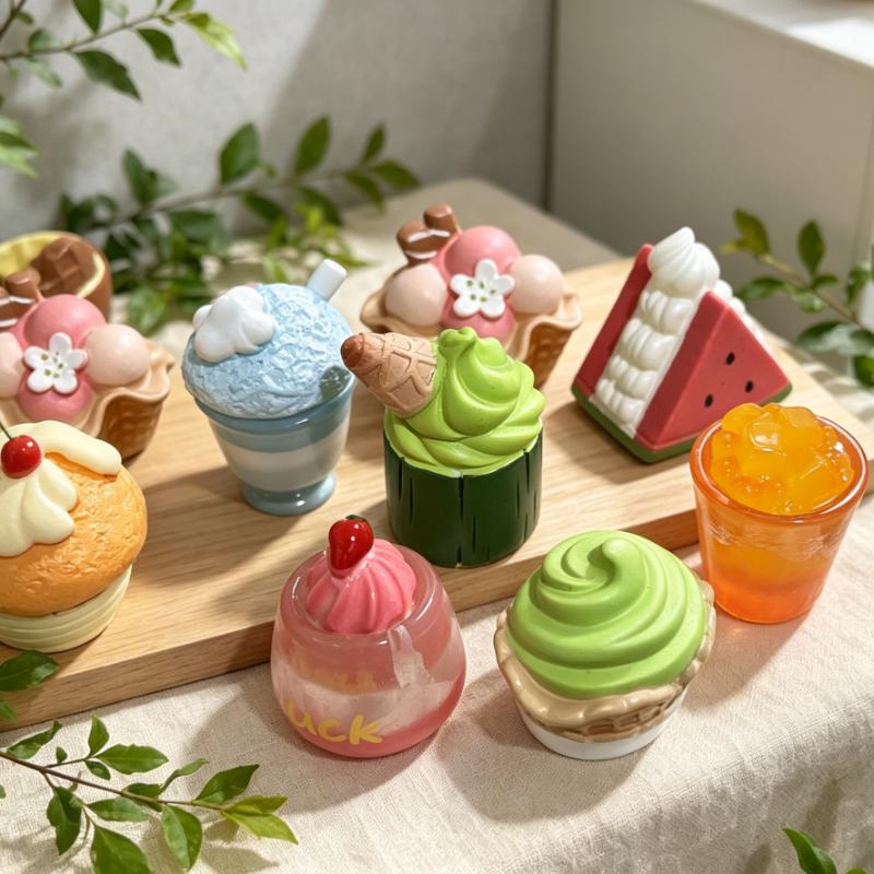 Dollhouse Miniature Simulated Fruit Biscuit Ice Cup Play Ice Cream Doll Accessories Toys Summer Fruit Ice Cup Home Decor