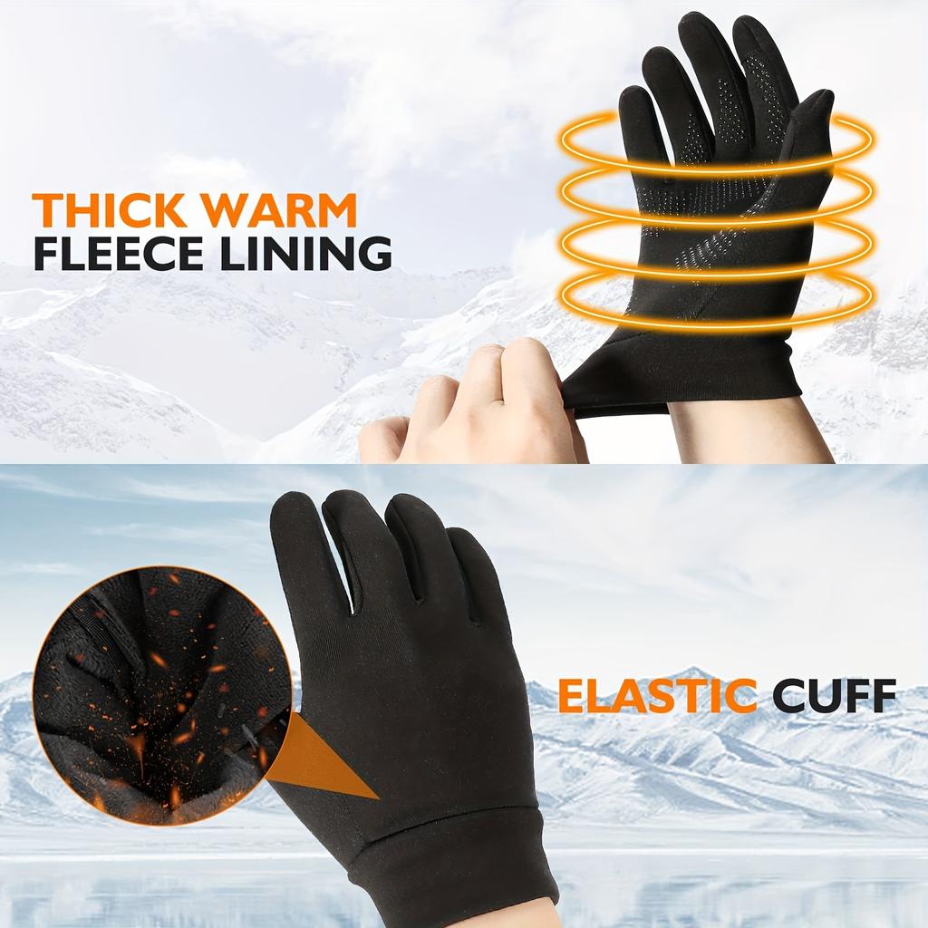 high qualityMen's and Women's Winter -Lined Warm Gloves, Windproof, Cold-Resistant, Touchscreen, Non-Slip, Lightweight, for Running, Cycling,