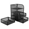 Black Desktop Organizer Metal Stationery Organizer Pen Container Desk Organizer  For Home