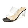 Transparent Water Crystalaccented Flat Sandals For Adult Women Summer Casual Wear