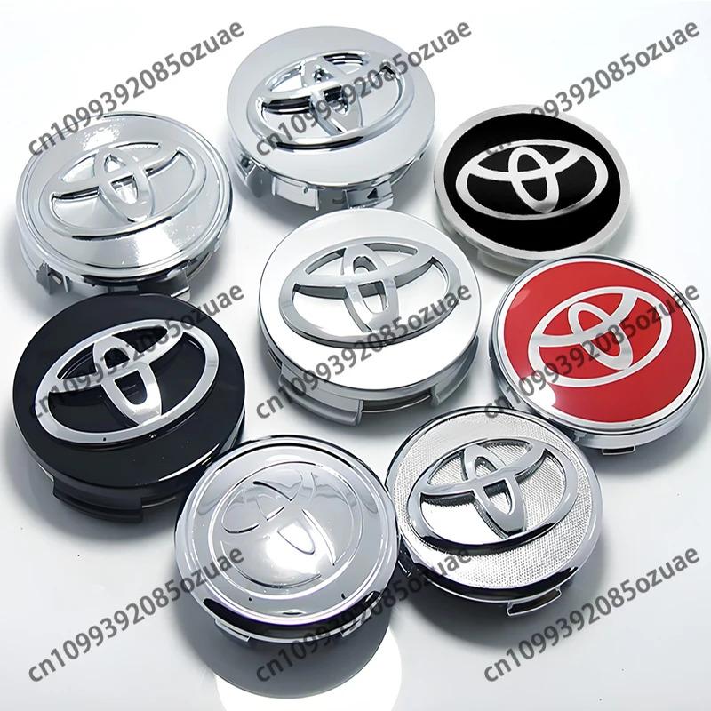 4 Pièces 56mm+60mm 57mm 62mm Cache-moyeu de Roue de Voiture Pour Toyota TRD Rav4 Yaris prius avensis Corolla Camry Autocollant Couvercle Accessoires