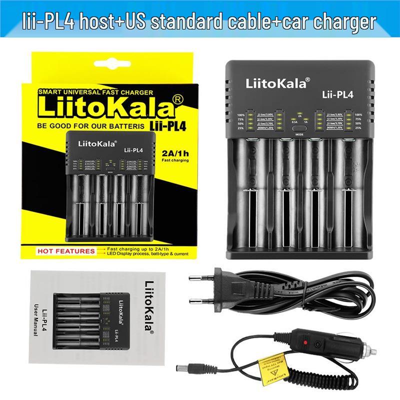 Dual-Slot Charger for 18650/26650 Lithium, AA/AAA Ni-MH, & 3.2V LiFePO4 Batteries