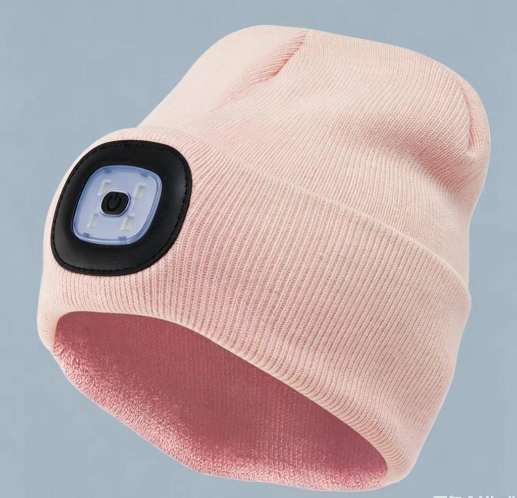 Riding Knitted Cap with Light Thermal Lighting Night Fishing Cap Portable LED Outdoor Wool Cap