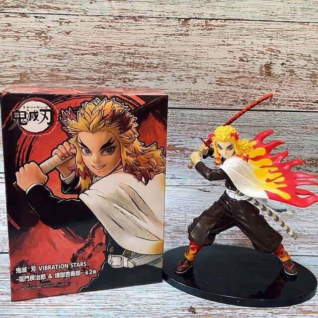 20cm Anime Demon Slayer Figure Demon Slayer Gk Rengoku Kyoujurou Pvc Action Figure Collectible Model Toys Kid Gift
