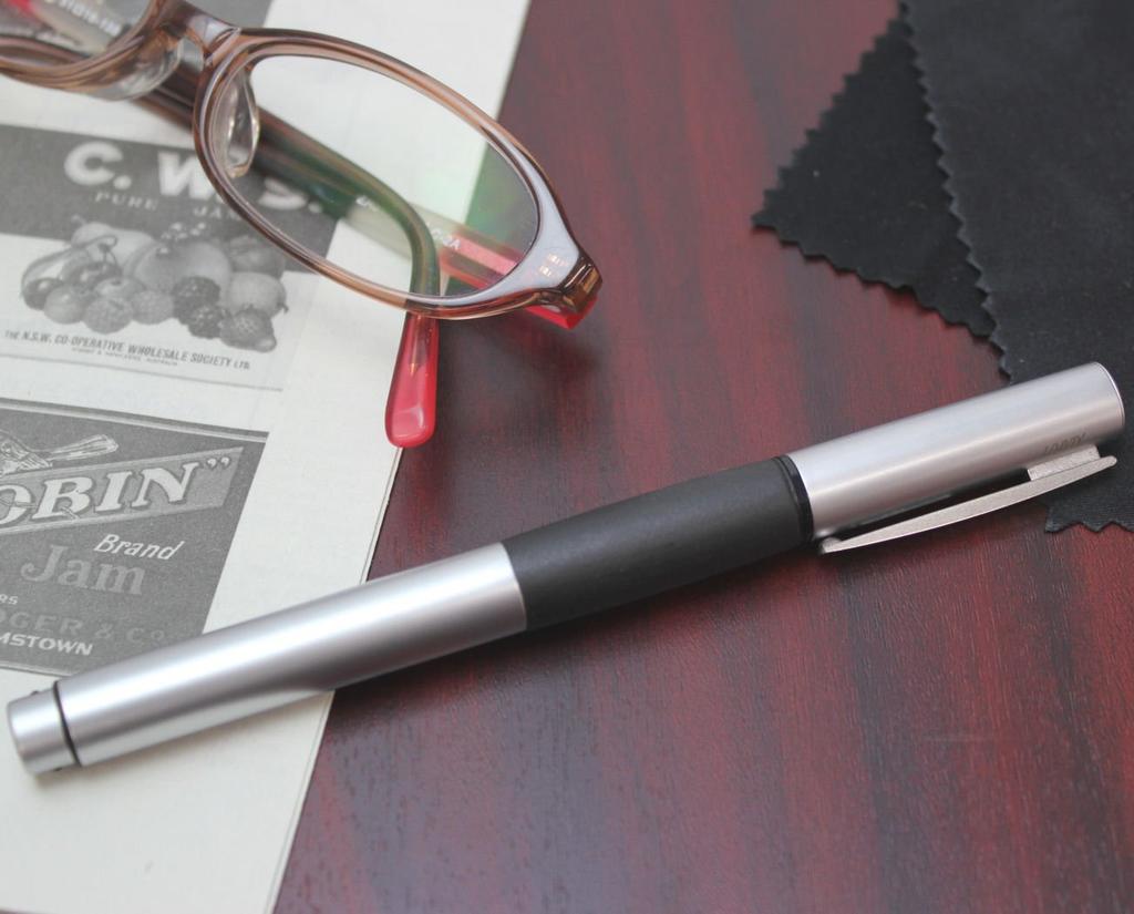 Lamy Accent AL Ballpoint Pen with Rubber Officially Imported Grip, L396KK,