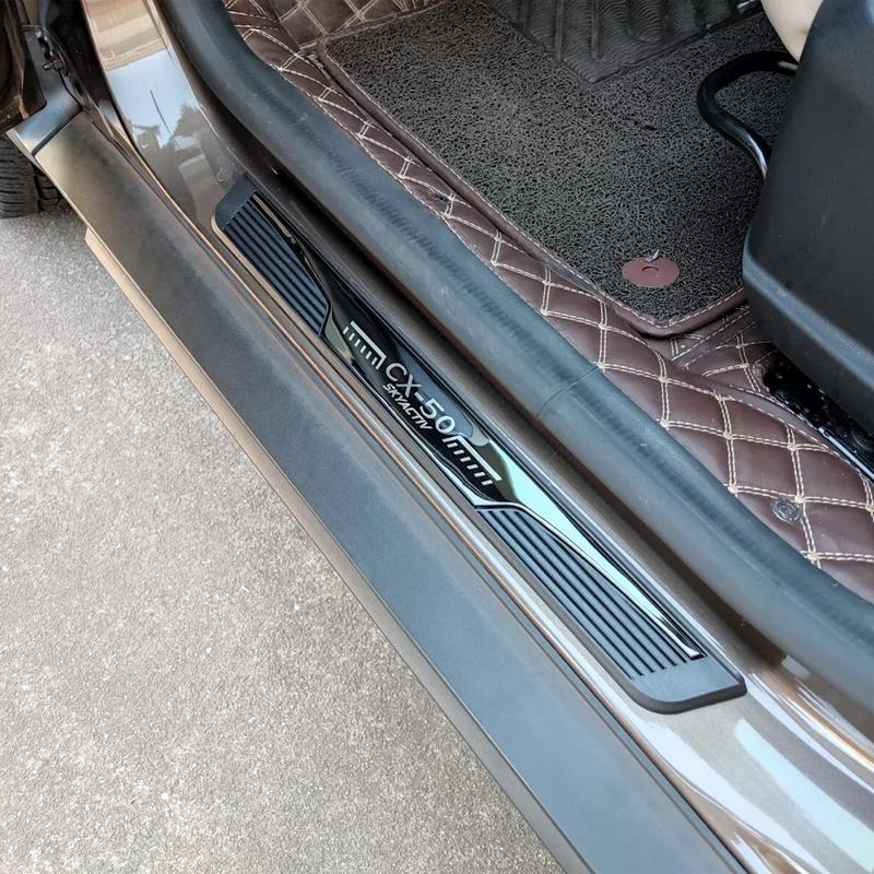 For Mazda CX50 CX-50 Door Sill Protector Car Accessories Threshold Scuff Plate Auto Stickers Pedal Trim Styling 2024