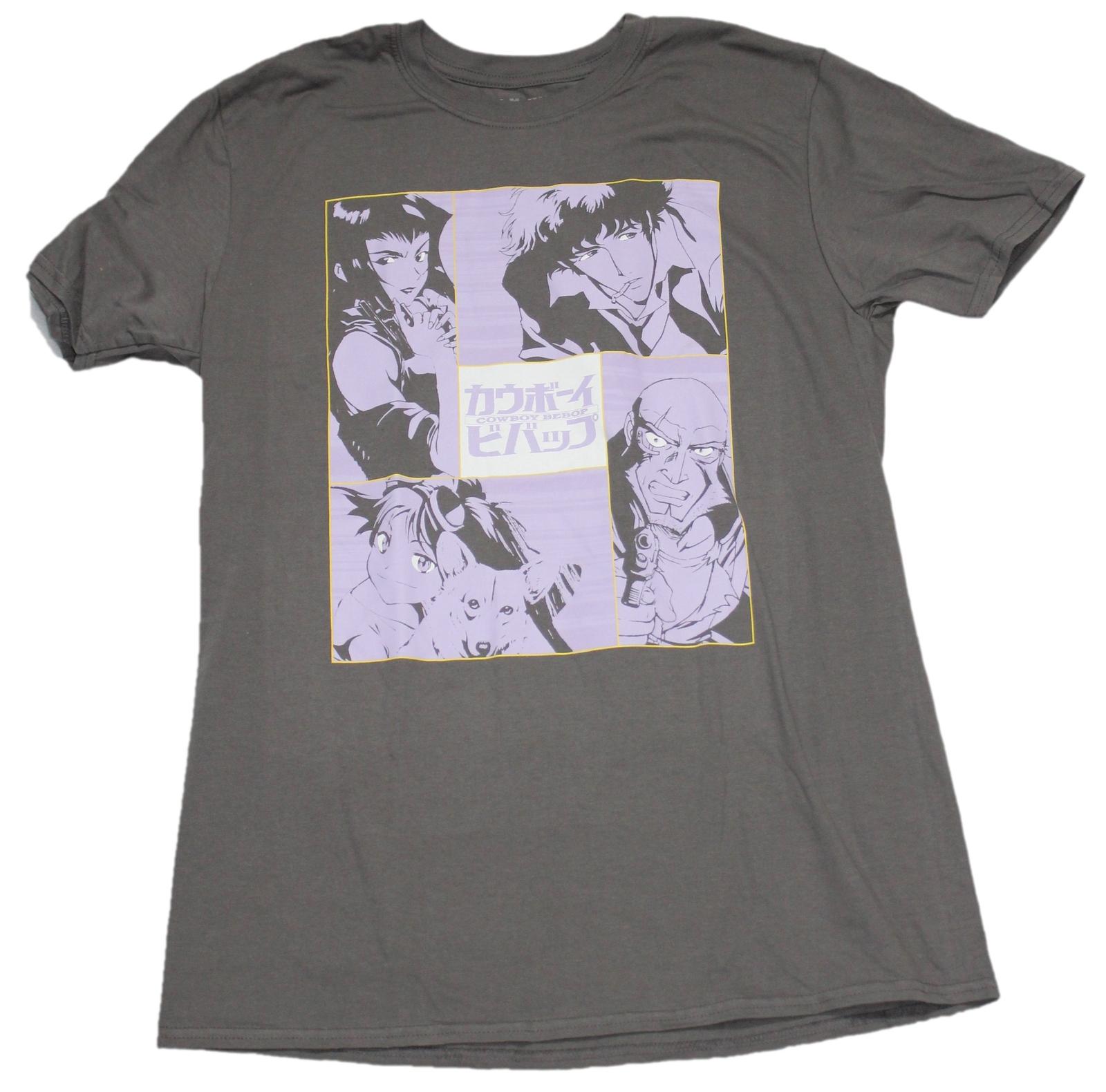 Cowboy Bebop New Adult T-Shirt - Lavender Character Boxes Image XXXXL