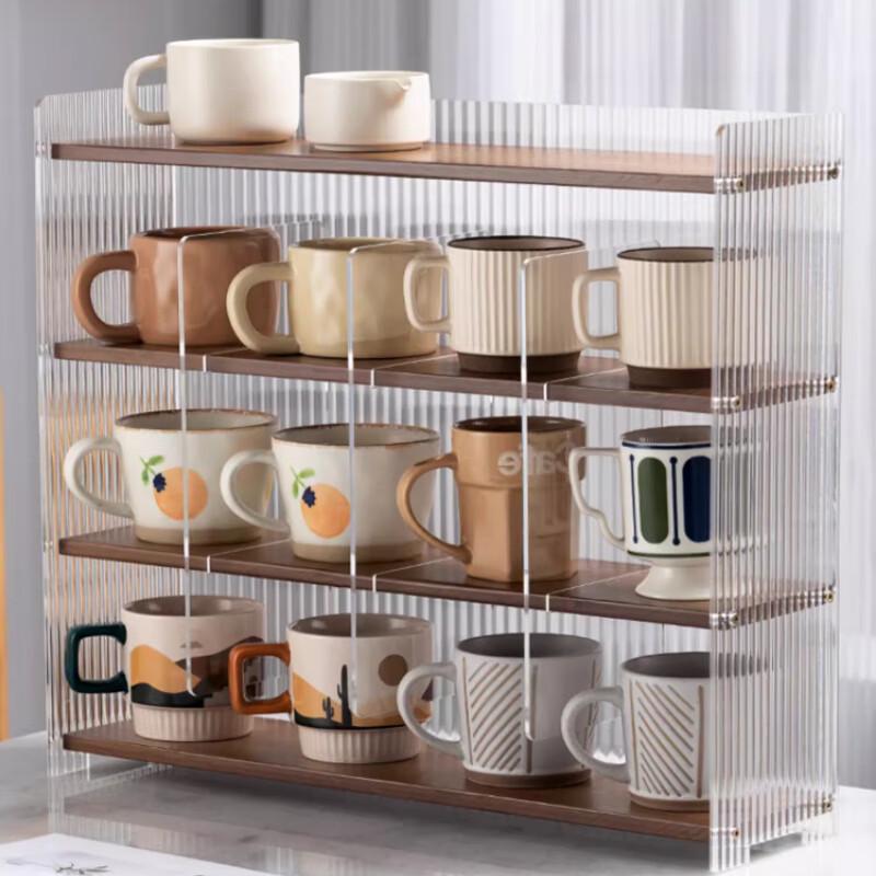 Acrylic Desktop Cup Holder & Storage Rack