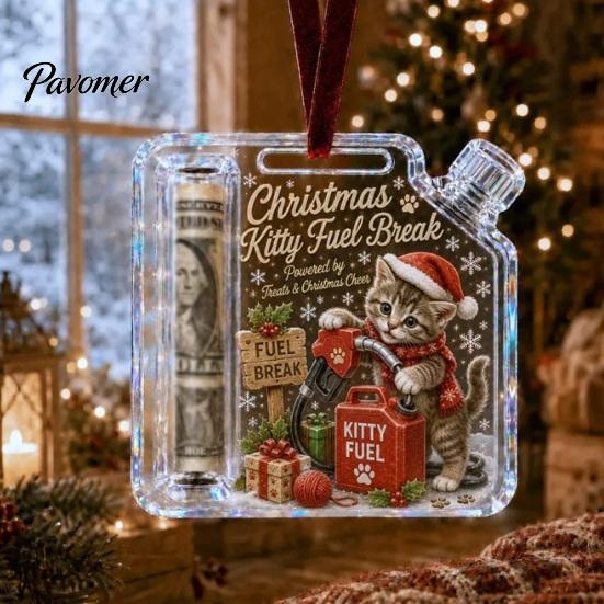 Feiertagsgeld-Geschenkhalter Weihnachts-Geld-Schmuckstück, Acryl für Bargeld, Einzigartiges Geschenk Lustige Weihnachtsbaum-Hänge Dekoration, Geschenke Party-Mitgebsel Karte