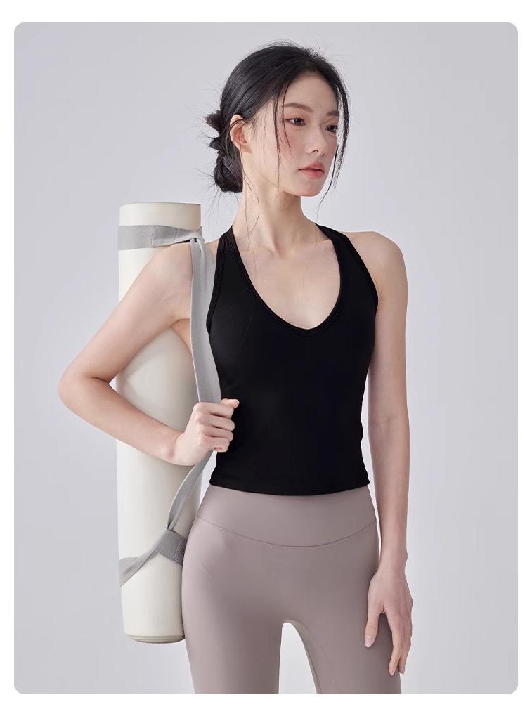 Cross-border Sexy Yoga Vest-Style Fitness Bra: Professional Pilates Summer Sportswear