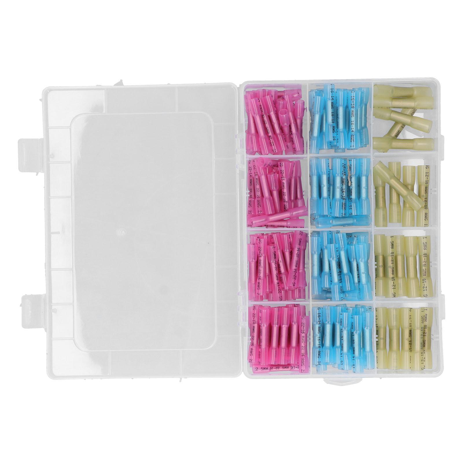 

200pcs Heat Shrink Butt Connectors Insulated Waterproof 2210AWG Wire Splice for Car Marine Boat