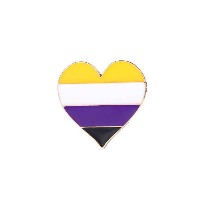 Creative Six-Color Rainbow Bridge Brooch - Peace Alloy Enamel Pin for Denim Bags
