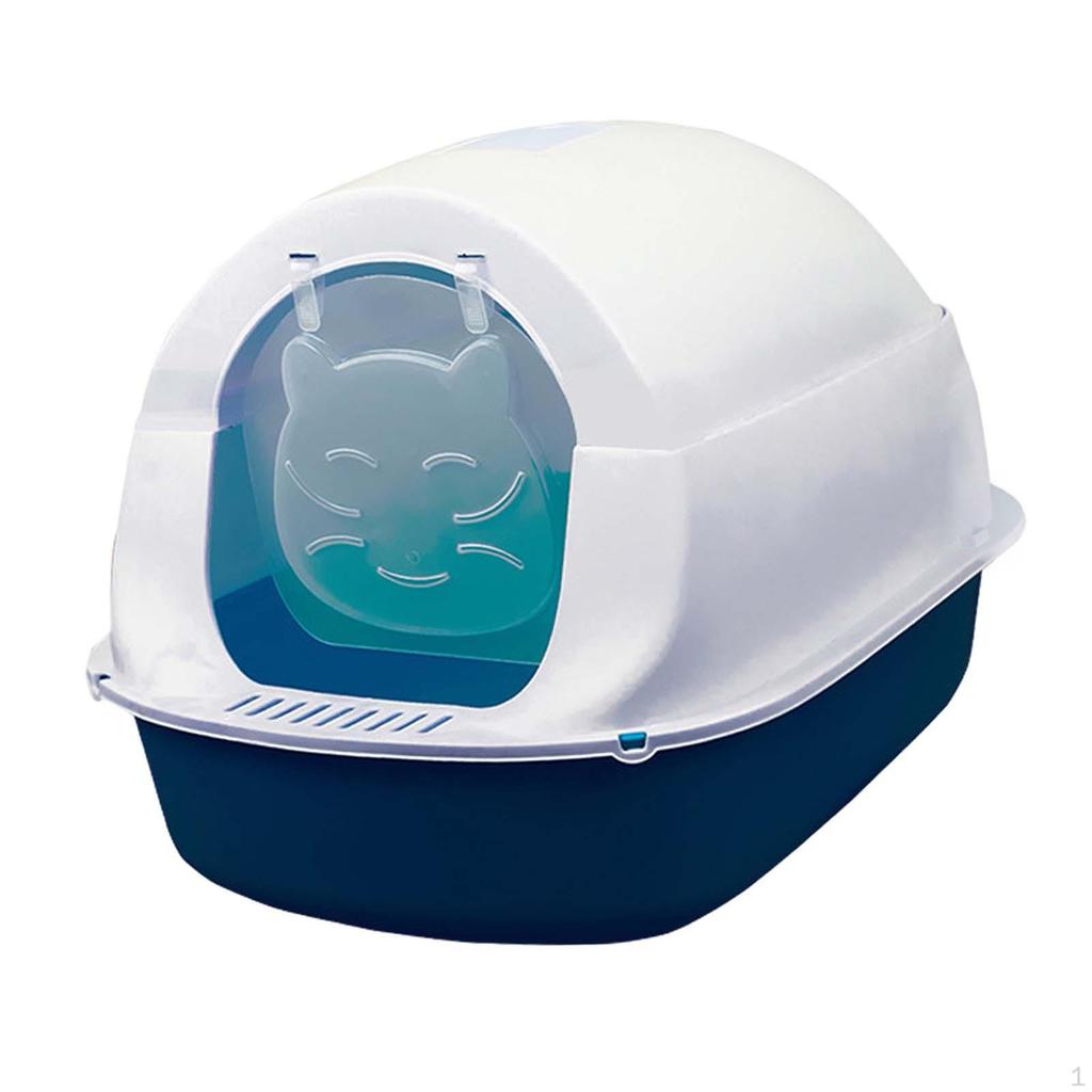 Closed Cat Litter Box with Door Pet Supplies Tray Toilet
