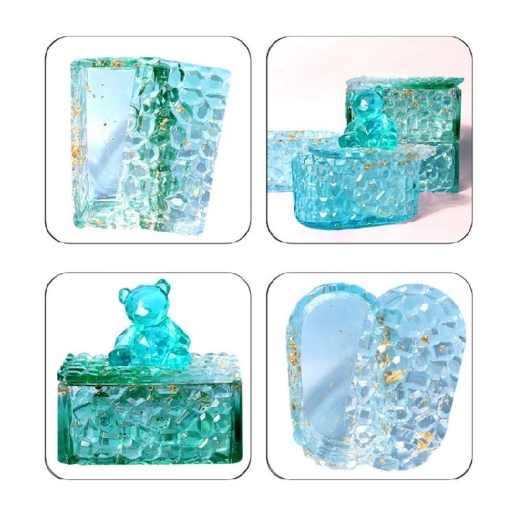 Box Resin Mold Storage Box Resin Molds Silicone Jewelry Box Resin Mold with Lid