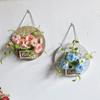 Wooden Wall Hanging Flower Basket Decor Living Room Modern Minimalist Home Decoration