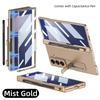 Fashion Hinge Protect Full Body Pen Slot Stand Case with Pen for Samsung Galaxy Z Fold7 With Screen Glass Film Matte Hard Cover