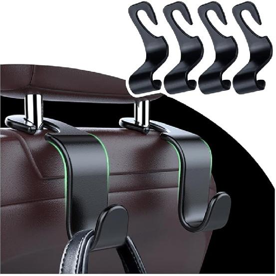 Utility Car Headrest Hidden Hook 33Lb(Max) Car Hooks For Purses And Bags,Hard Hat Holder For Truck Seat Hanger Storage Organizer For