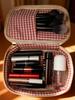 Women's Plush Embroidered Strawberry Cosmetic Bag - High Capacity & Quality