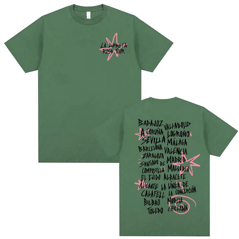 Chiara Oliver La Libreta Rosa Tour 2025 Print T Shirts Men Women's Clothing Fashion Aesthetic T-shirt