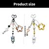 Cartoon Cat Keychain Charm Pendant Colorful Beaded Keyring Fashionable Accessory for Bags and Purses Creative Gift